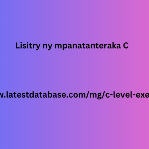 Lisitry ny mpanatanteraka C 02