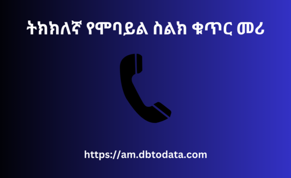 ትክክለኛ የሞባይል ስልክ ቁጥር መሪ