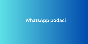 whatsApp podaci