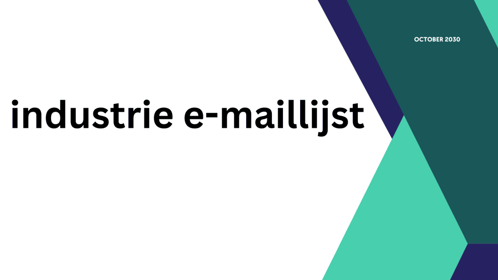 industrie e-maillijst 