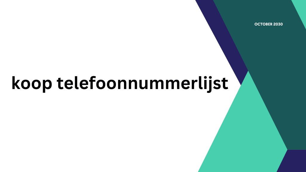 koop telefoonnummerlijst