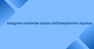 telegram verilənlər bazası istifadəçilərinin siyahısı