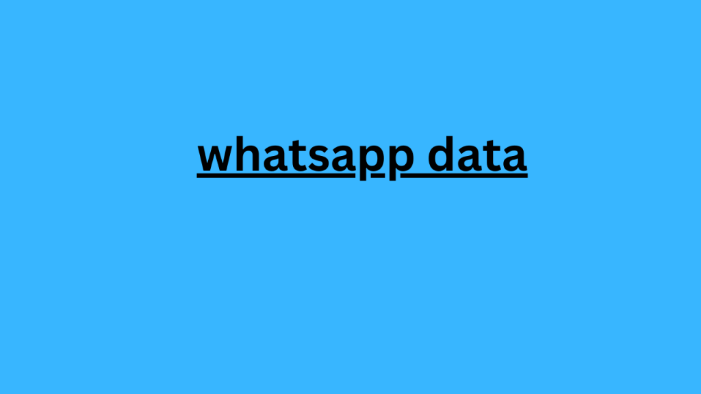 whatsapp data