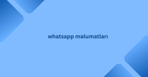 whatsapp məlumatları