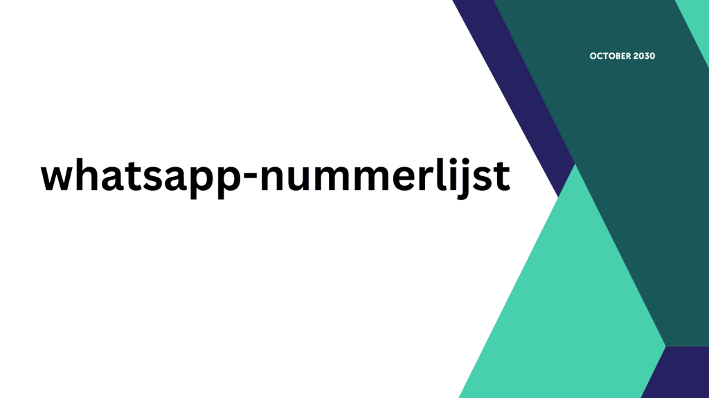 whatsapp-nummerlijst