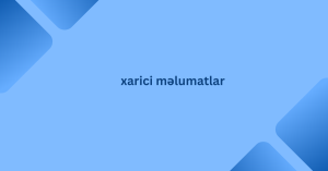 xarici məlumatlar