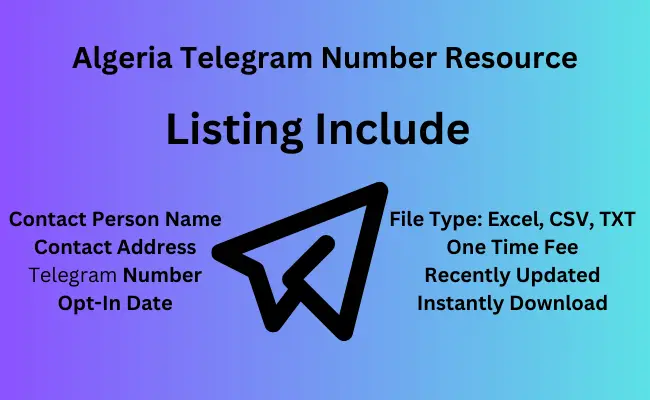 Algeria telegram number resource