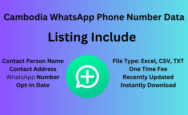 Cambodia whatsapp phone number data