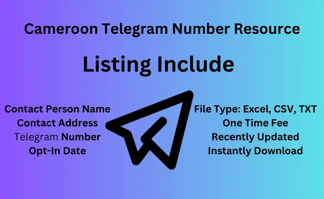 Cameroon telegram number resource