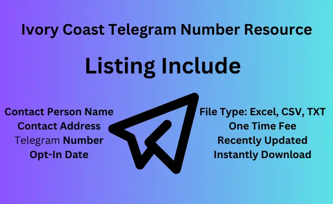 Ivory Coast telegram number resource