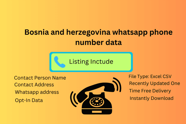 Bosnia and herzegovina whatsapp phone number data